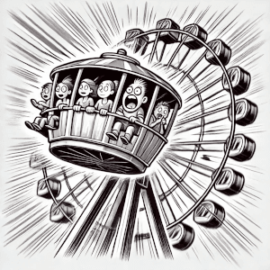  Шуточный рисунок вращательного движения колеса обозрения