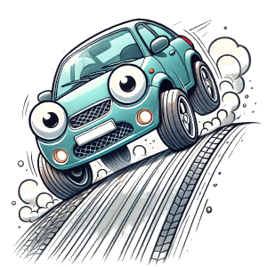  Шуточный рисунок как изменится движение автомобиля, если на него действует сила трения